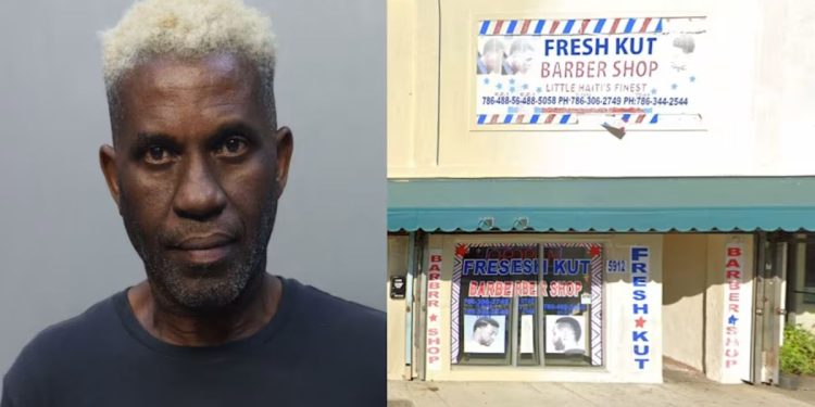 A Miami barbershop owner has been accused of selling rock cocaine out of business